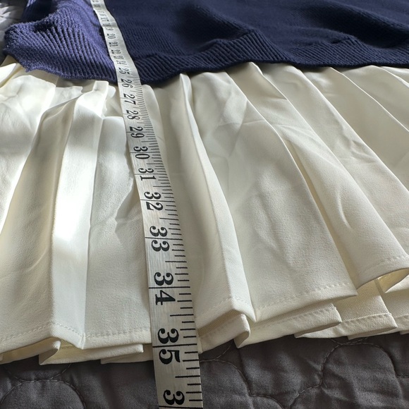 Maeve EUC Navy and White Women's Sweater Dress - Picture 7 of 10